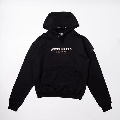 W.Essentiels Le Plissement Oversize Hoodie Noir Black - S