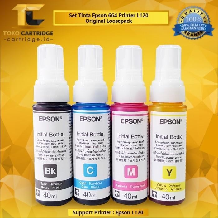 Tinta Epson 664 40ml Refill Printer L120 L121 Ori 100% Cabutan Printer