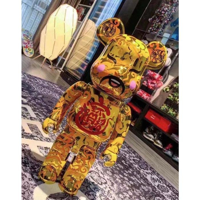 1000% Gold ACU Lucky Fortune Wealth Bearbrick Action Figure