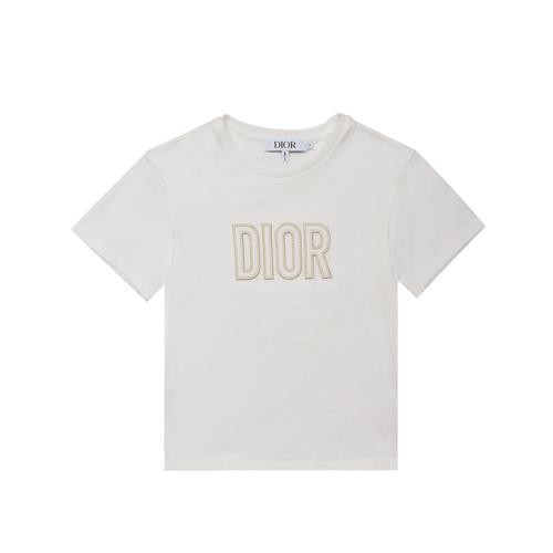 CHRISTIAN DIOR Embroidered logo tshirt (kids) - Ivory, 8Y