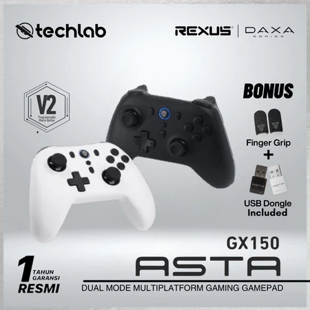 Rexus Asta GX150 / GX-150 Gaming Joystick Controller With Hall Effect Dual Mode Wireless
