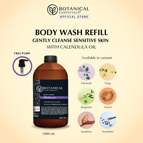 Botanical Essentials - Body Wash 1L With Pump - Patchouli