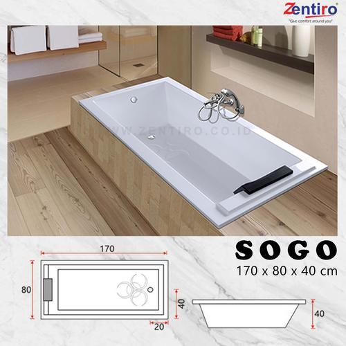 ZENTIRO Promo Bathtub Long SOGO - MARBLE - Marble
