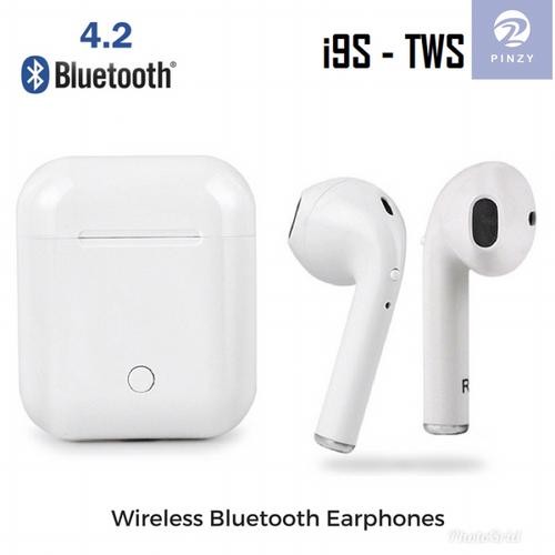 Headset Bluetooth PINZY I9s Twins with Magnetic Charging case - Putih