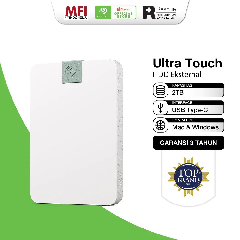Seagate Ultra Touch HDD / Hardisk Eksternal 2TB USB-C