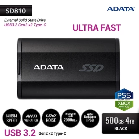 ADATA SD810 SSD Eksternal USB3.2 Gen2 x2 Type-C