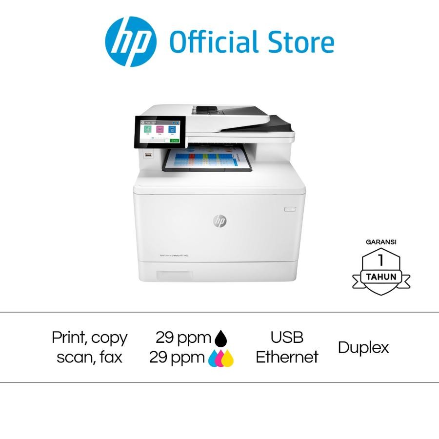 Printer HP Color LaserJet Enterprise MFP M480f ( Print Copy Scan Fax ) USB / Garansi 1 Tahun / Official