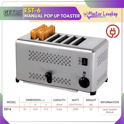 GETRA MANUAL POP UP 6 SLOT TOASTER EST-6 / EST6 / EST 6