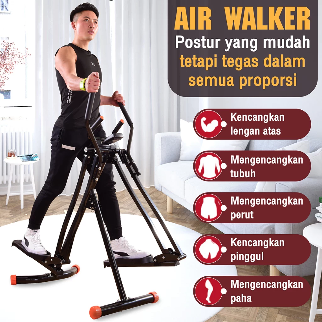 HTD SPORT Air Walker Climber Elliptical Trainer Freestyle Glider Alat Olahraga Fitnes Gym KM606 KM607