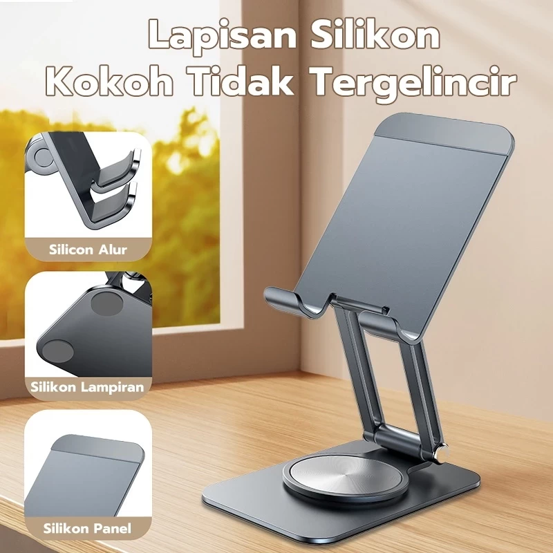 Phone Holder Rotasi 360 Stand Holder Hp Universal Smartphone Tablet Alumunium Alloy - MH04