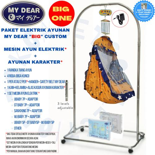 Paket Ayunan Elektrik MY DEAR BIG JUMBO Mesin Ayun Bayi Kain KARAKTER - SANXING7P+ADAPT
