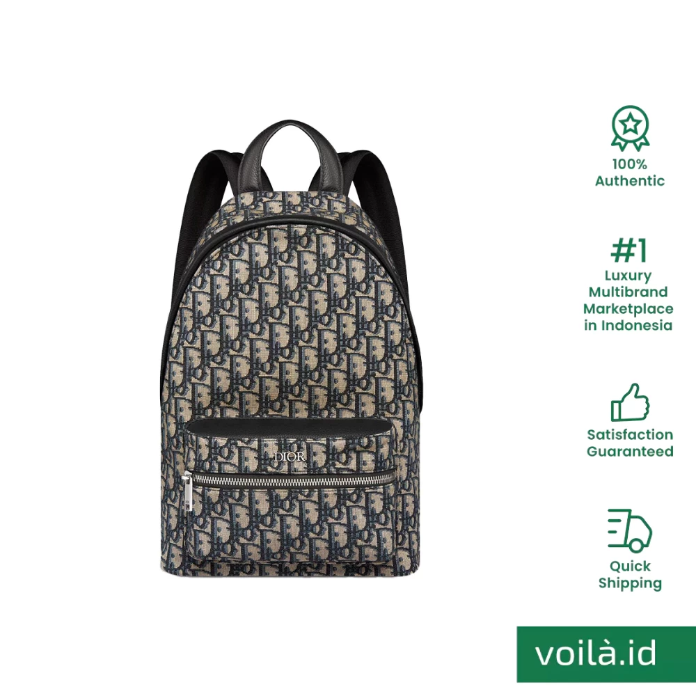 Kids Rider Backpack Oblique Jacquard Beige and Black