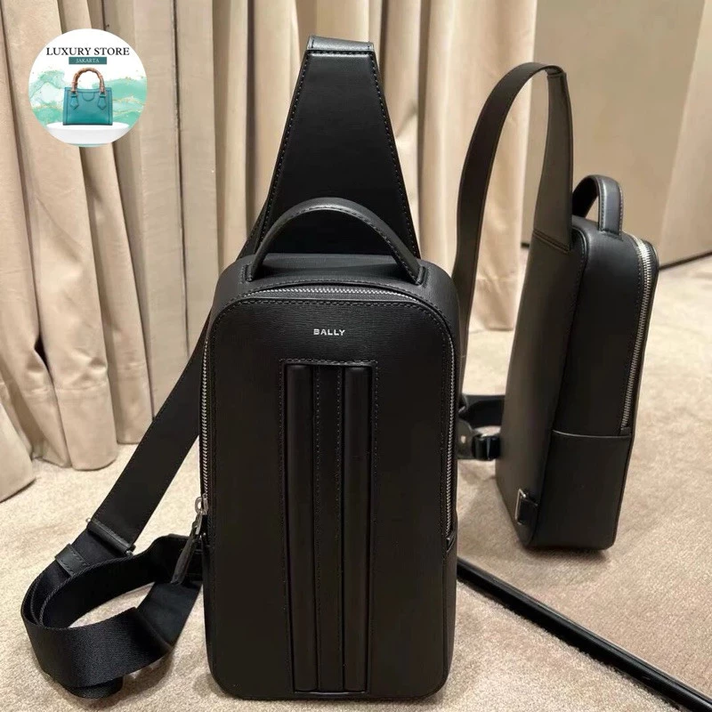 Bally Mythos Slingbag Crossbody Men Fullblack Original