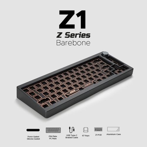 Noir Z1 Aluminum Custom Mechanical Keyboard - Z1 Full Kit