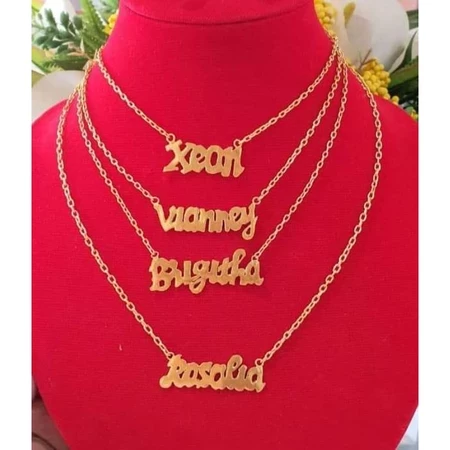 Kalung Nama 10 gram Emas LM/London 24K kadar 99,9% | Bisa untuk anak-anak dan dewasa